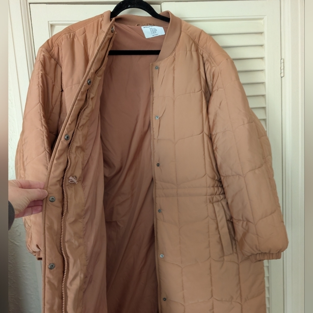 Amazon Essentials Tan Quilted Long Puffer Coat - Picture 2 of 6